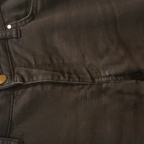 ZARA Denim Pants Women's 42 Skinny Stretch Black - Picture 6 of 14